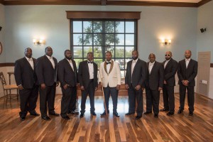 photo of the groom and groomsmen at The Ark in Katy