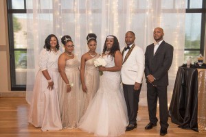 photo of the bride, groom and family at The Ark in Katy