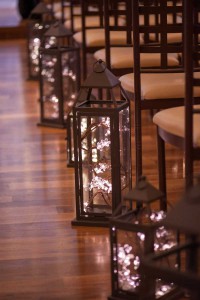 Services offered at The Ark include customize event design and settings such as these stylish glowing lanterns